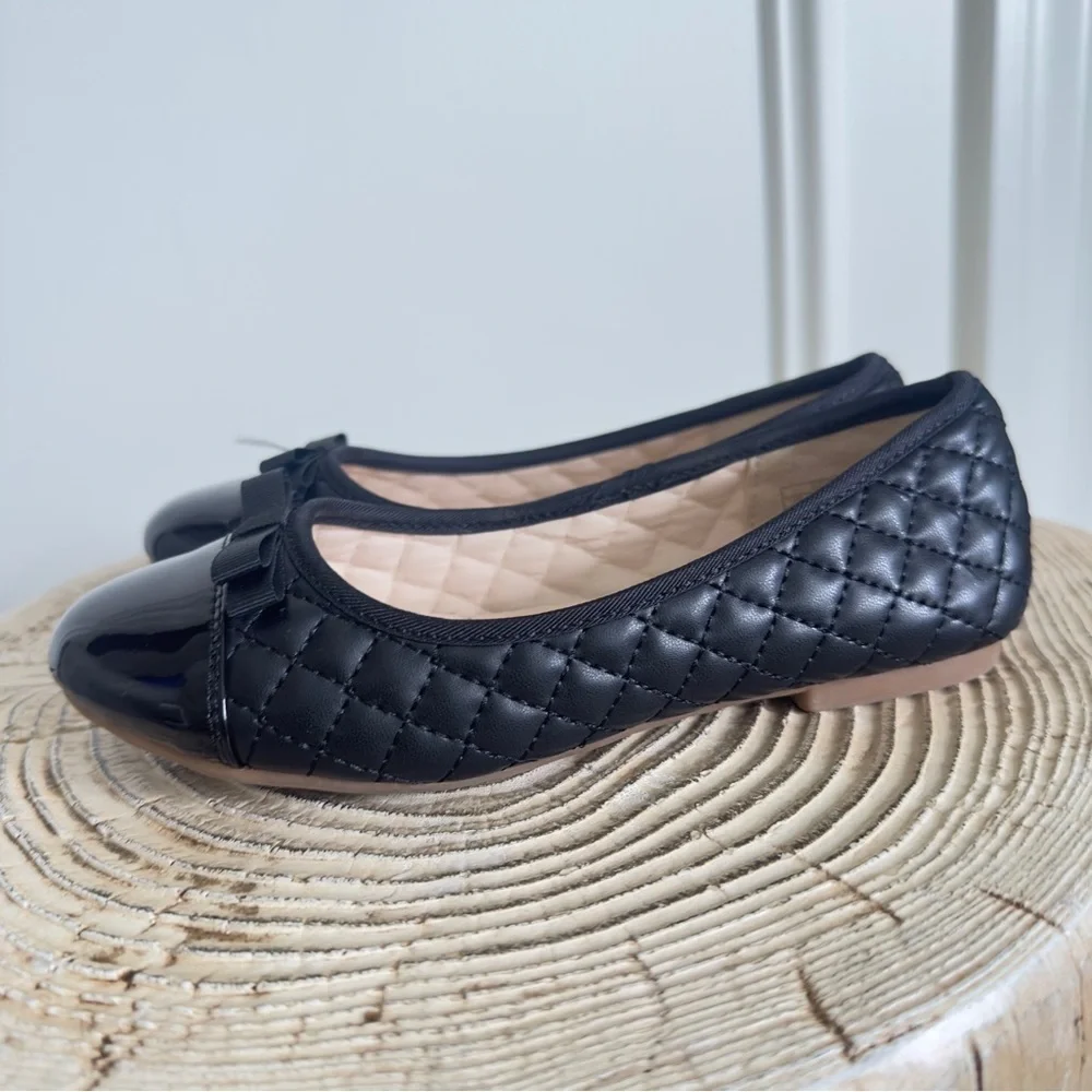 Dream Pairs Girl's Dress Shoes Black Ballet Flats Size 1